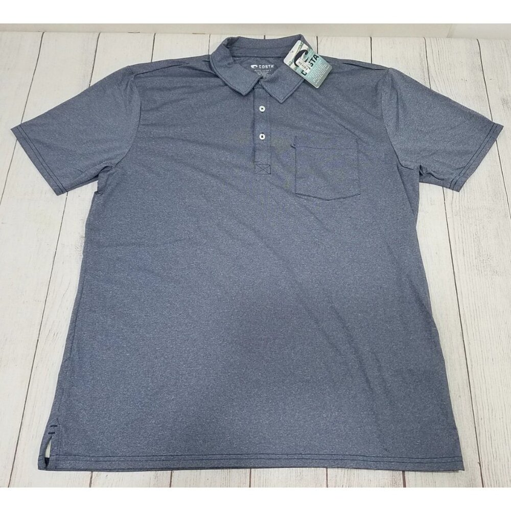 Costa Voyager Polo Shirt Mens Size XXL - Navy Blue Heather